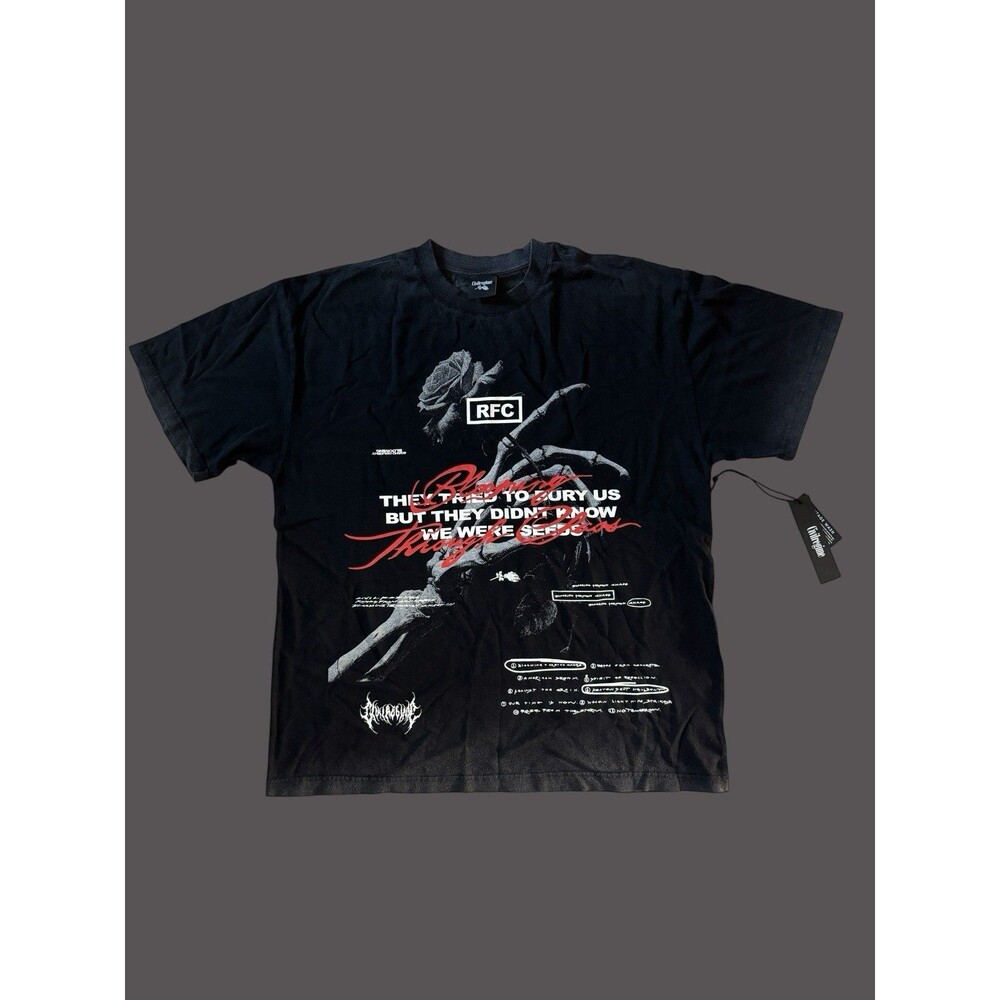 Civil Regime Hand That Feeds Blooming Through Chaos RFC Tee Men’s Size XL NWT